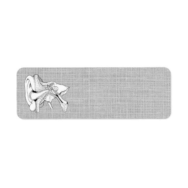 EAR ANATOMY VINTAGE ADDRESS LABELS (Front)