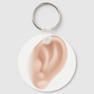 Ear body part illustration key ring