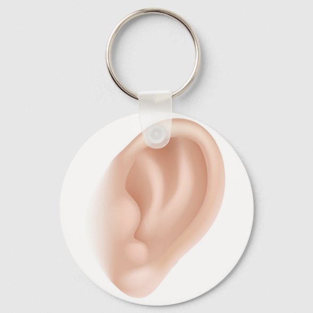 Ear body part illustration key ring (Front)