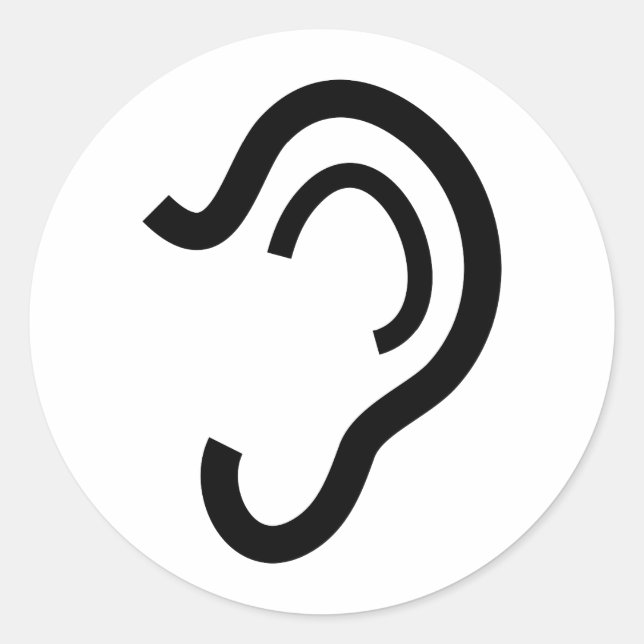 Ear Classic Round Sticker (Front)