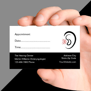 Ear Doctor Hearing Appointment Reminder Card