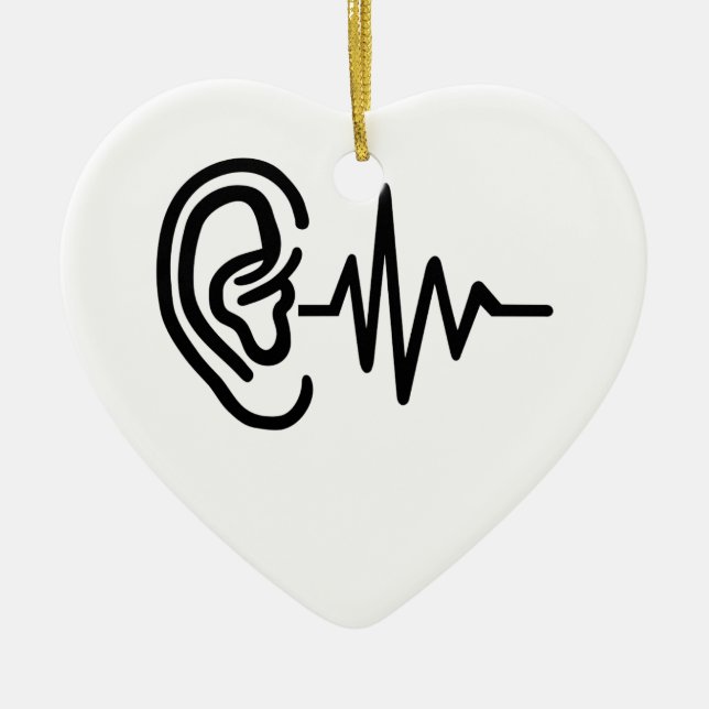 Ear frequency ceramic tree decoration (Front)