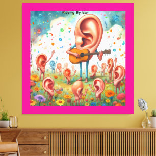 Ear Guitar Recital: Playing By Ear Canvas Print