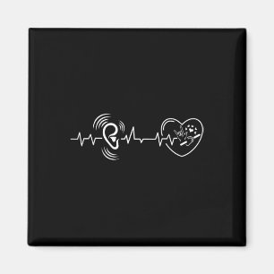 Ear Heartbeat Hand sign language hearing loss awar Magnet
