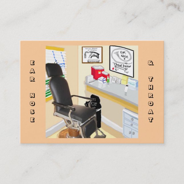 Ear, Nose And Throat Doctor's Office Business Card (Front)