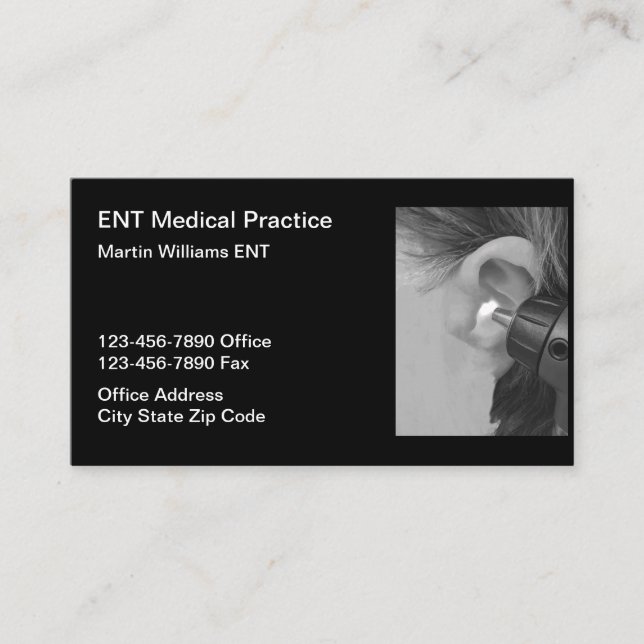 Ear Nose Throat ENT Doctor Businesscards Business Card (Front)
