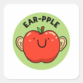 Ear-pple Fruit Apple Pun Sticker