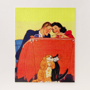 Earl and Dorothy and the dog and the cat Jigsaw Puzzle