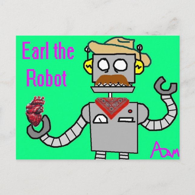 Earl the Robot Postcard (Front)