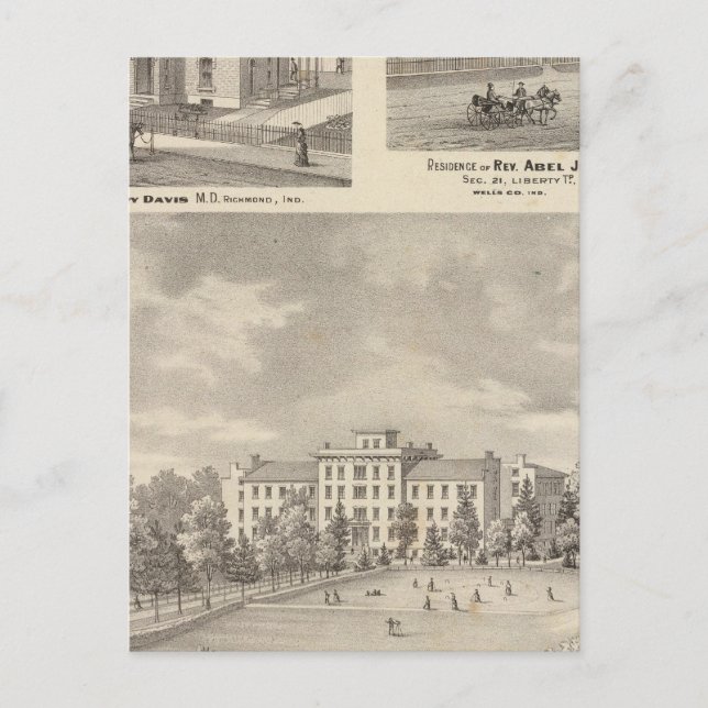 Earlham College, Richmond Postcard (Front)