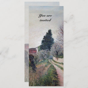EARLIEST SPRING IN TUSCANY LANDSCAPE INVITATION