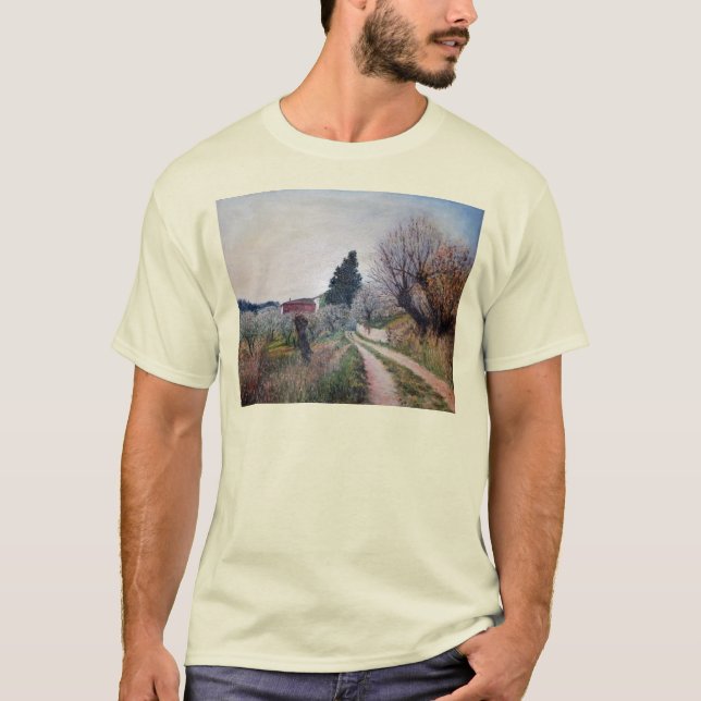 EARLIEST SPRING IN TUSCANY LANDSCAPE T-Shirt (Front)