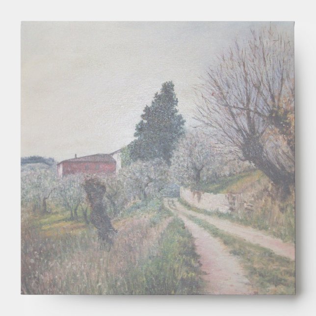 EARLIEST SPRING IN VERNALESE / Tuscany Landscape Envelopes (Front)