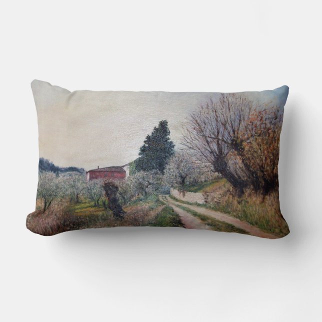 EARLIEST SPRING IN VERNALESE / Tuscany Landscape Lumbar Cushion (Front)