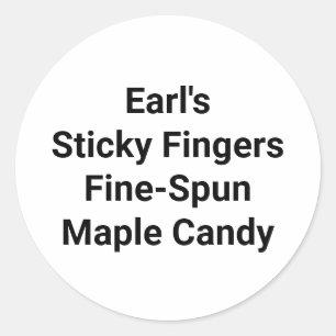 Earl's Sticky Maple Candy Hankamer Artjunkhaus Yum Classic Round Sticker