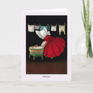 Early 1900s Monday Sunbonnet Sue Card