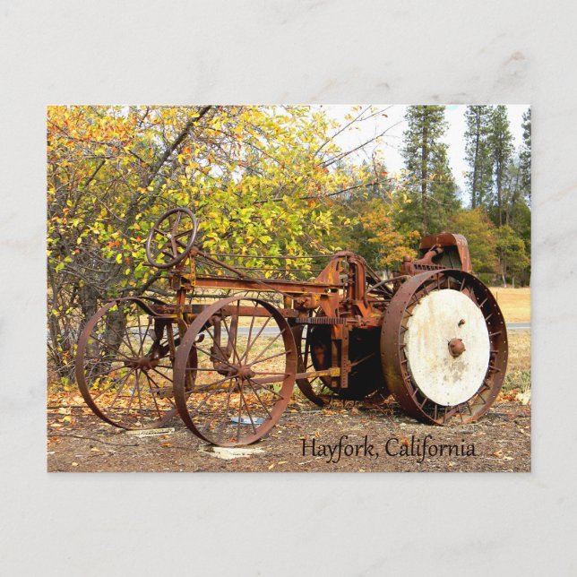 Early 1900's tractor postcard (Front)