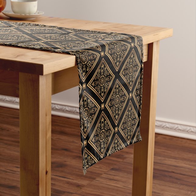  Early 1920s Harlem Renaissance Short Table Runner (In Situ)