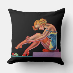 early 1940s Delightful pin-up girl Cushion