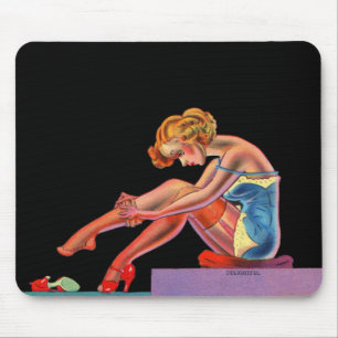 early 1940s Delightful pin-up girl Mouse Pad