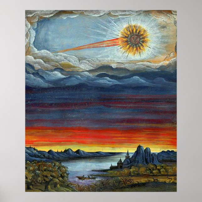 early 19th century comet painting poster (Front)