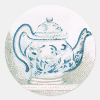 Early 20th Century Blue and White Teapot Sticker