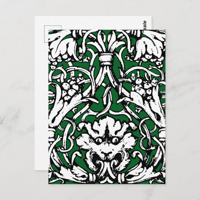 Early 20th Century Knotwork Lion Postcard (Front/Back)