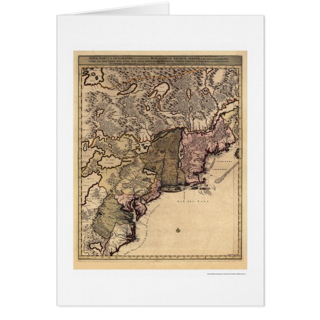 Early America Visscher Map 1717 (Front)