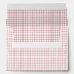 Early Autumn Classic Gingham Muted Rose Envelope