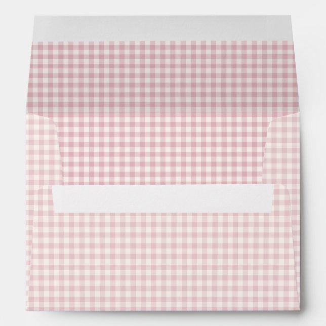 Early Autumn Classic Gingham | Muted Rose Envelope (Back (Bottom))