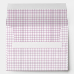 Early Autumn Classic Gingham Warm Lilac Envelope