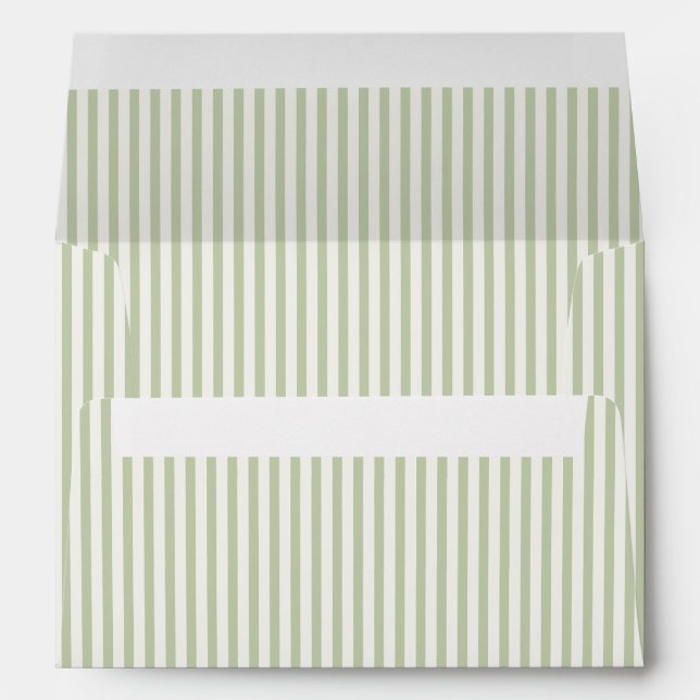 Early Autumn Heritage Stripes | Soft Olive Envelope (Back (Bottom))