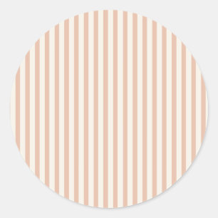 Early Autumn Heritage Stripes Warm Apricot Classic Round Sticker