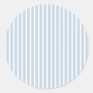 Early Autumn Refined Stripes Dusty Blue Classic Round Sticker