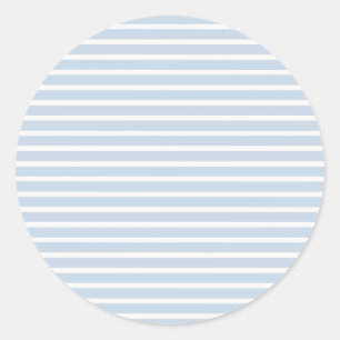 Early Autumn Refined Stripes Dusty Blue ll Classic Round Sticker