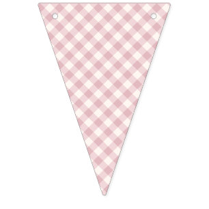 Early Autumn Retro Gingham Muted Rose Bunting
