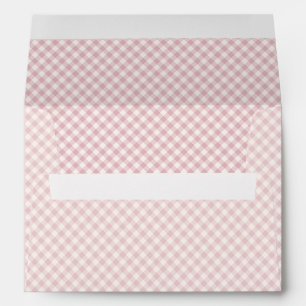 Early Autumn Retro Gingham Muted Rose Envelope