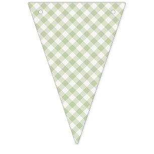 Early Autumn Retro Gingham Soft Olive Bunting