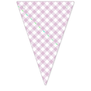 Early Autumn Retro Gingham Warm Lilac Bunting
