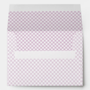 Early Autumn Retro Gingham Warm Lilac Envelope