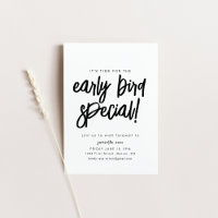 Early Bird Special Retirement Party Invitation