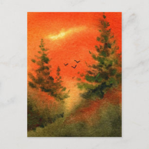 "Early Birds" Country Roads Postcard