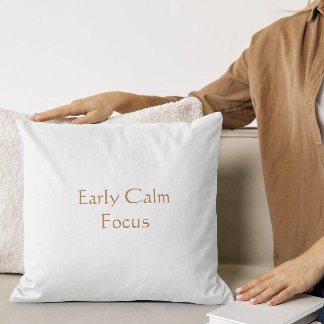Early Calm Focus Modern Script Cushion (Creator Uploaded)