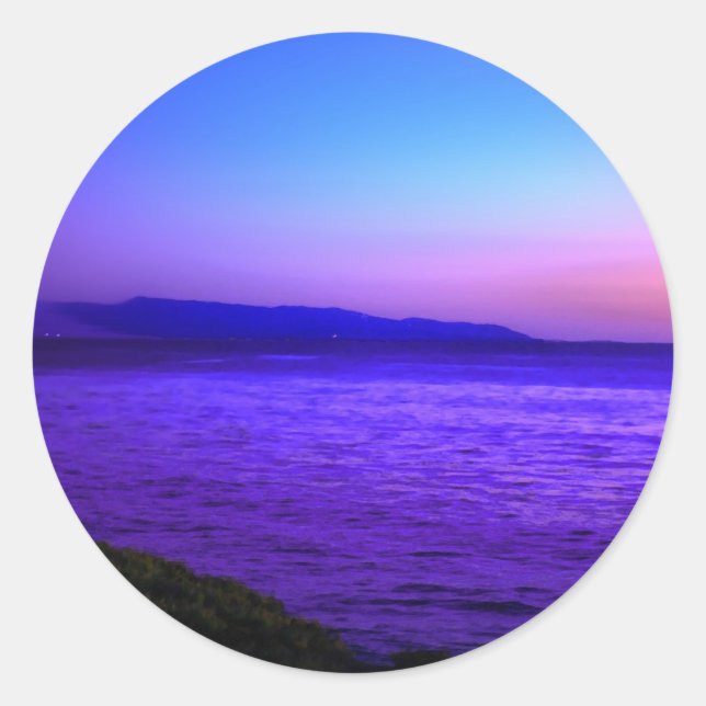 Early Evening Mist Classic Round Sticker (Front)