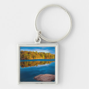 Early Evening reflections in the boundry waters Key Ring