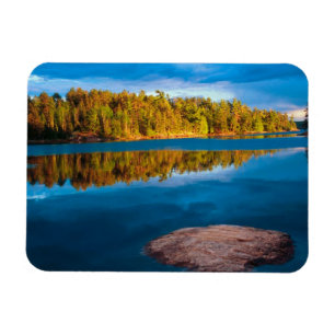 Early Evening reflections in the boundry waters Magnet