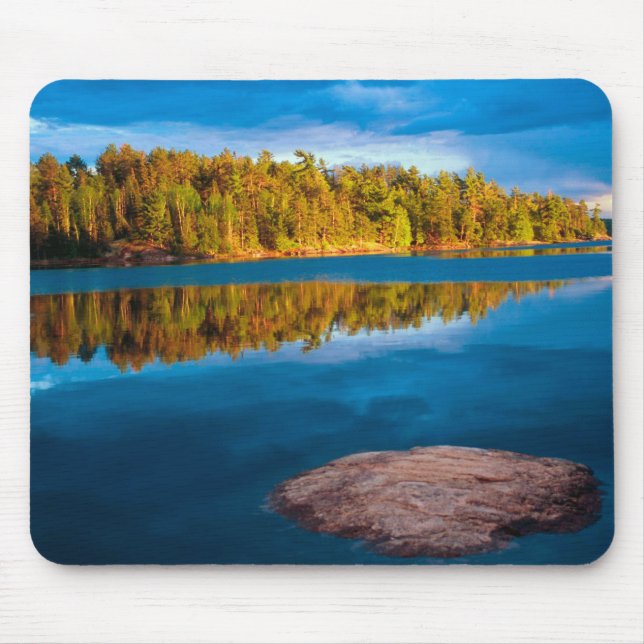 Early Evening reflections in the boundry waters Mouse Pad (Front)