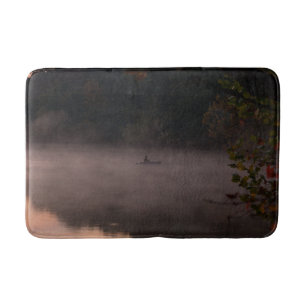 Early Foggy Fishing Bath Mat