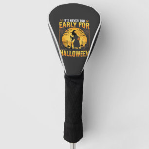 Early for Halloween Witch Graveyard Vintage Design Golf Head Cover