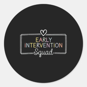 Early Intervention Squad Behavioural Intervention  Classic Round Sticker